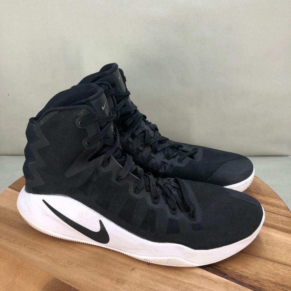 Nike Hyperdunk 2016 Black White Basketball Shoes 844368-001 Men Size 14 High Top